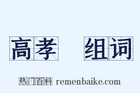 高孝瓘组词是什么意思的图片